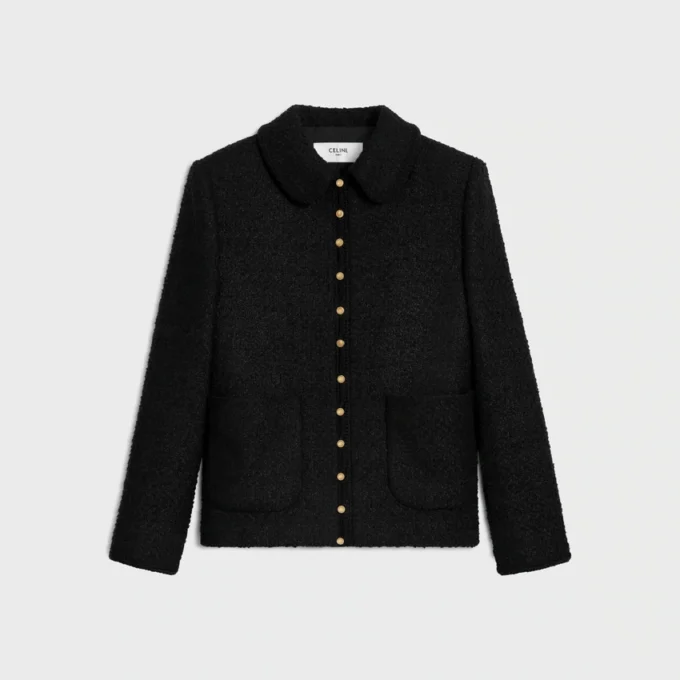 Giacca Chasseur in cashmere bouclé intrecciato Giacca Chasseur in cashmere bouclé intrecciato