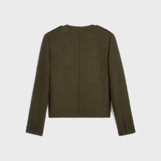 Giacca Chasseur in cashmere bouclé intrecciato
