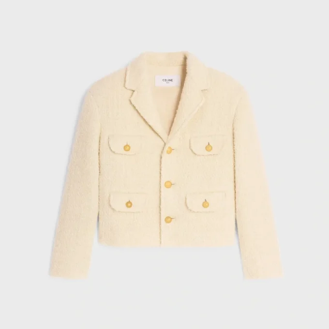 Giacca Chasseur in tweed di lana e mohair