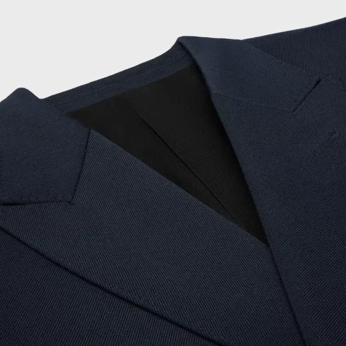 Giacca Classic in lana a trama diagonale Giacca Classic in lana a trama diagonale