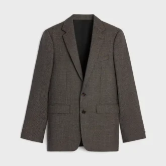 Giacca Classic in lana micro pied-de-poule