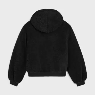 Giacca con cappuccio in pile polare