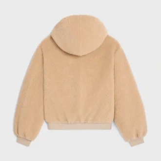 Giacca con cappuccio in pile polare