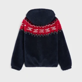 Giacca con cappuccio in pile Triomphe Fair Isle