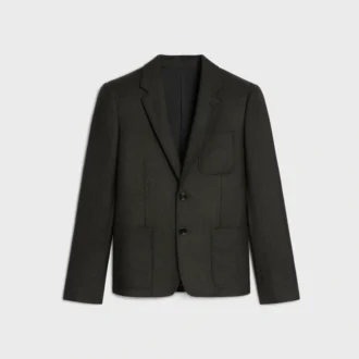 Giacca corta in flanella di cashmere