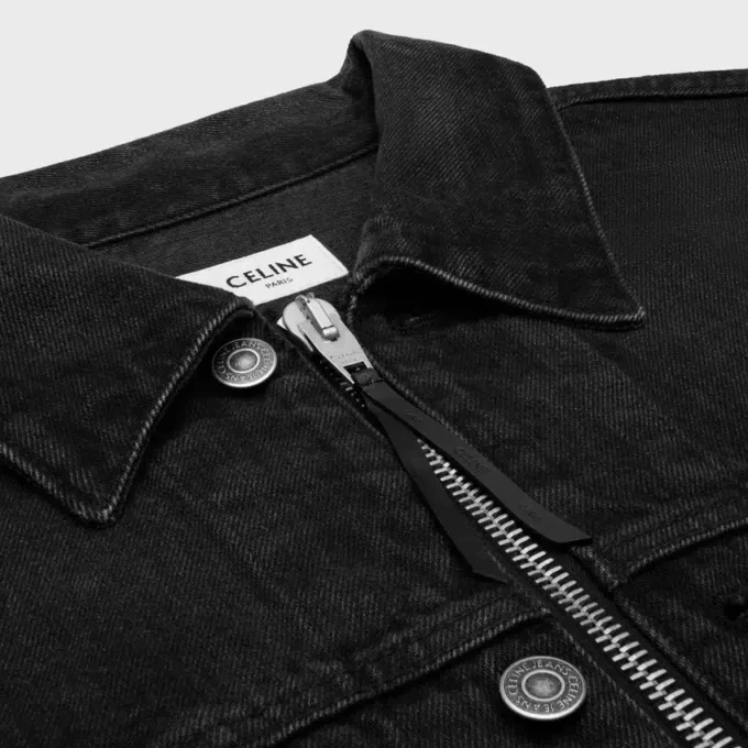 Giacca da camionista in denim di cotone Giacca da camionista in denim di cotone