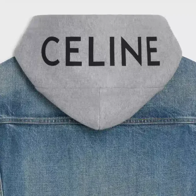 Giacca da camionista in denim di cotone Giacca da camionista in denim di cotone