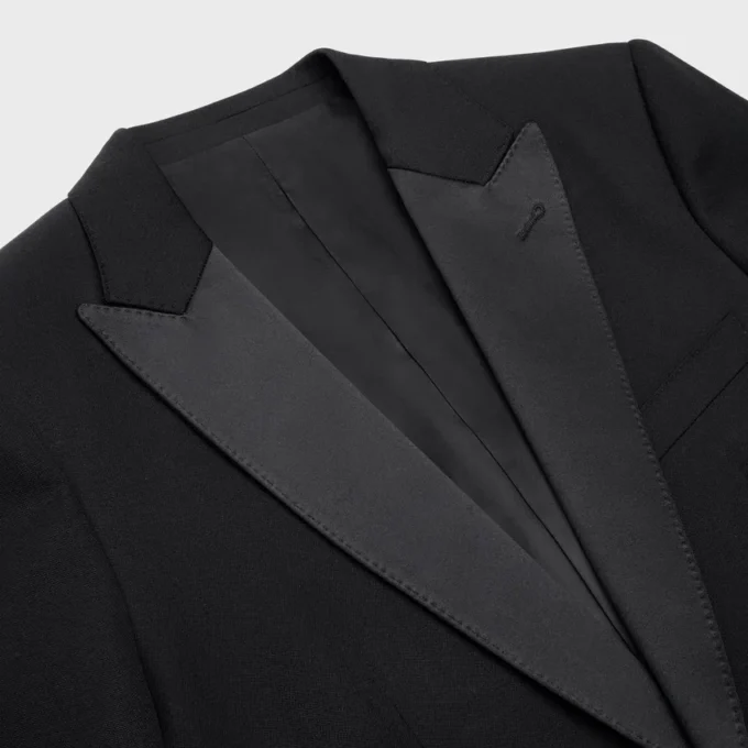 Giacca da smoking Classic in lana Grain De Poudre Giacca da smoking Classic in lana Grain De Poudre