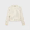 Giacca in gabardine di cotone a righe