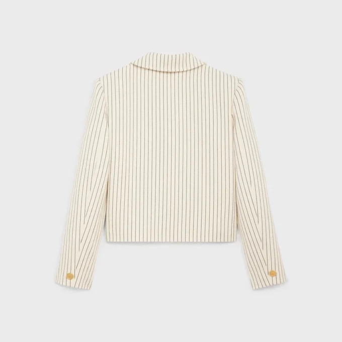 Giacca in gabardine di cotone a righe