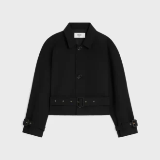 Giacca in gabardine di cotone e lana