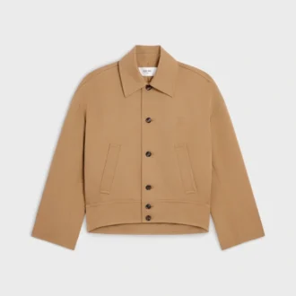 Giacca in gabardine di cotone e lana