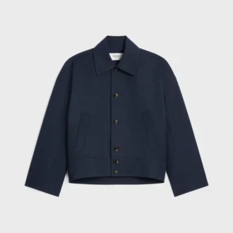 Giacca in gabardine di cotone e lana