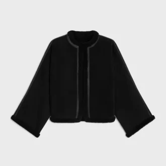 Giacca in pelle scamosciata