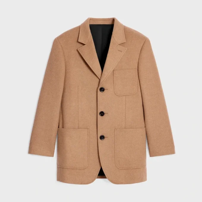 Giacca sartoriale in flanella di cashmere
