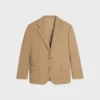 Giacca sartoriale in gabardine di lana elasticizzata