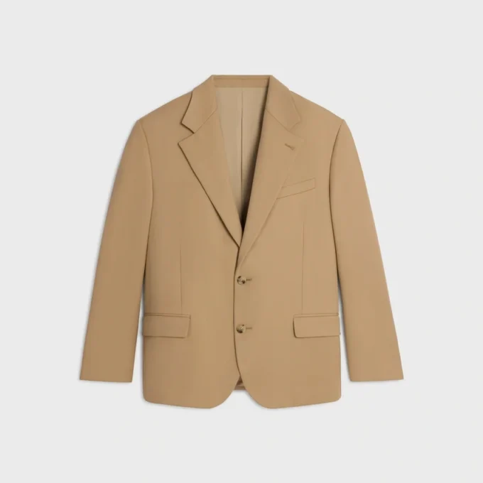 Giacca sartoriale in gabardine di lana elasticizzata
