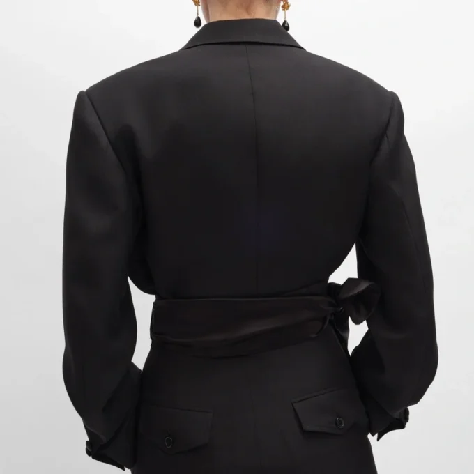 Giacca Spencer Tux in gabardine di lana