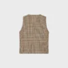 Gilet doppiopetto in lana pied-de-poule
