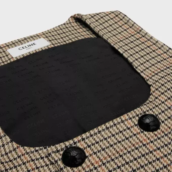 Gilet doppiopetto in lana pied-de-poule