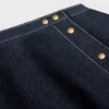 Gonna a peplo in denim di cotone leggero Gonna a peplo in denim di cotone leggero