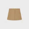 Gonna corta in gabardine di cotone
