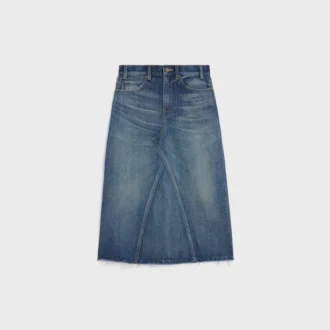 Gonna midi in denim scuro Union Wash