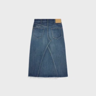 Gonna midi in denim scuro Union Wash