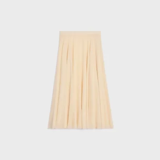 Gonna midi in georgette di seta