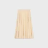 Gonna midi in georgette di seta