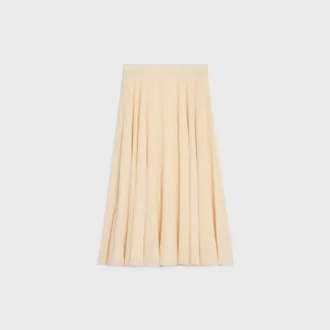 Gonna midi in georgette di seta
