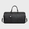 Grande borsa da viaggio in pelle di vitello martellata