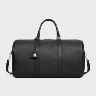 Grande borsa da viaggio in pelle di vitello martellata