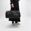 Grande borsa da viaggio in pelle di vitello martellata