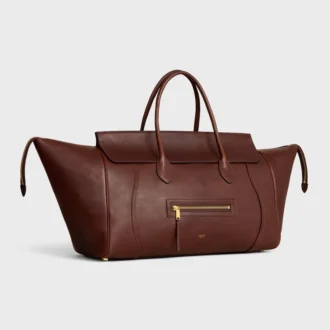 Grande Luggage in morbida pelle di agnello lucida