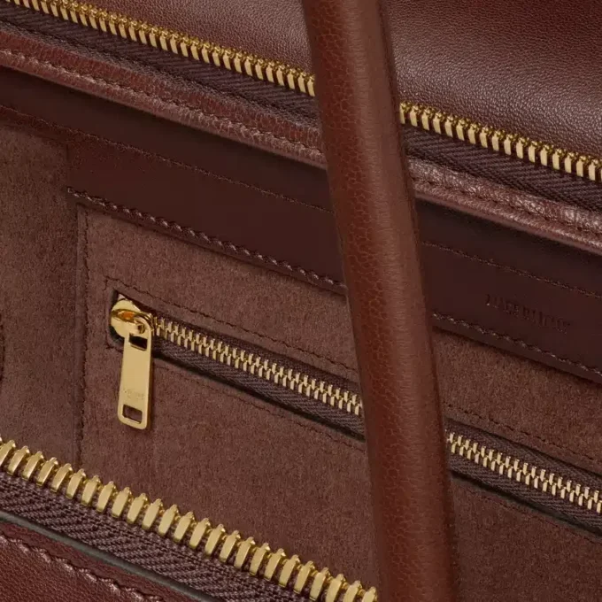 Grande Luggage in morbida pelle di agnello lucida Grande Luggage in morbida pelle di agnello lucida