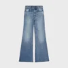 Jeans a zampa 001 in denim di cotone