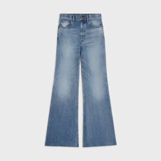 Jeans a zampa 001 in denim di cotone Jeans a zampa 001 in denim di cotone
