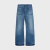 Jeans a zampa 002 in denim di cotone leggero Jeans a zampa 002 in denim di cotone leggero