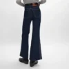 Jeans a zampa 003 in denim indaco leggero
