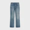 Jeans a zampa Dylan con firma in denim di cotone Jeans a zampa Dylan con firma in denim di cotone