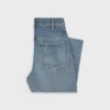 Jeans a zampa Dylan con firma in denim di cotone Jeans a zampa Dylan con firma in denim di cotone