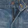 Jeans a zampa Dylan con firma in denim di cotone Jeans a zampa Dylan con firma in denim di cotone