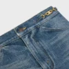 Jeans a zampa Dylan con firma in denim di cotone Jeans a zampa Dylan con firma in denim di cotone