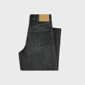Jeans a zampa in denim Black Ice Rinse