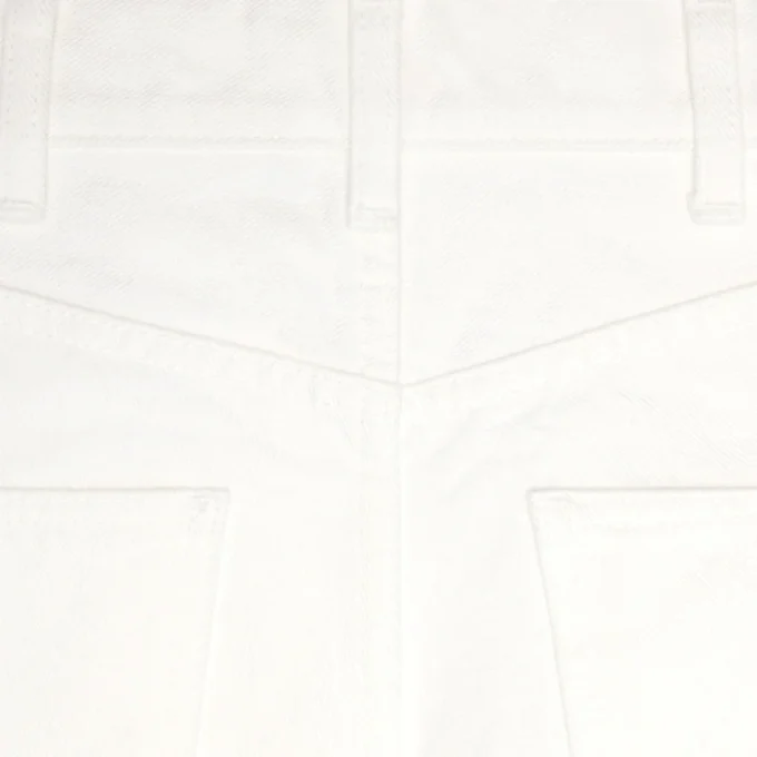 Jeans a zampa Jane in denim lavato bianco ottico Jeans a zampa Jane in denim lavato bianco ottico