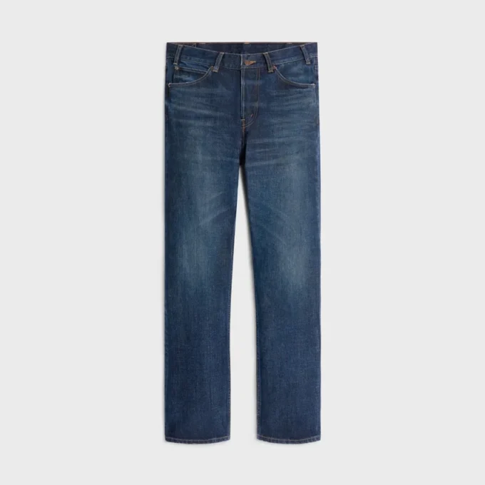 Jeans Kurt in denim indaco con lavaggio stone wash scuro