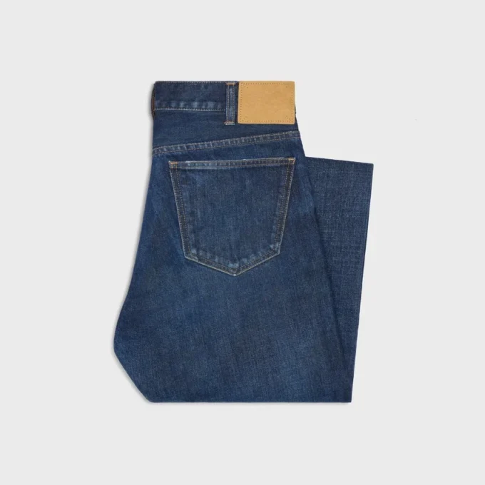 Jeans Kurt in denim indaco con lavaggio stone wash scuro
