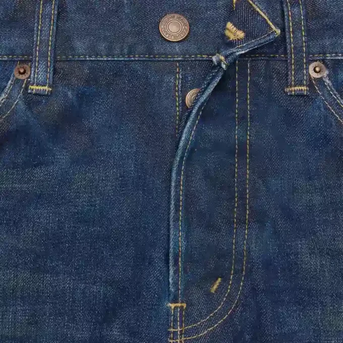 Jeans Kurt in denim indaco con lavaggio stone wash scuro