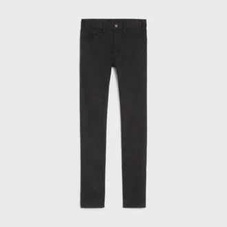 Jeans skinny in denim nero puro vintage